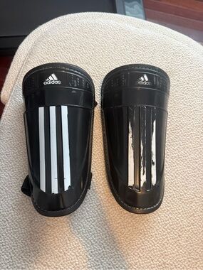 adidas Black and White Soccer Shin Guards